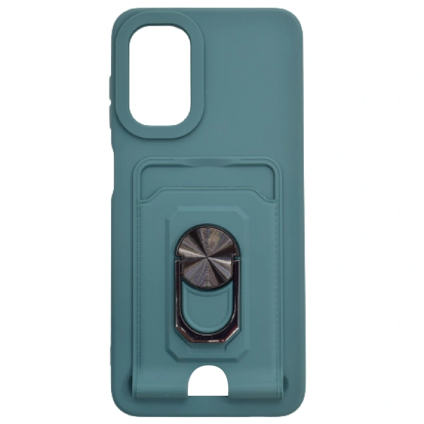 Чехол Acron для Samsung A13 С Визитницей и кольцом Green