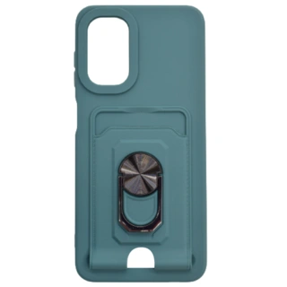 Чехол Acron для Samsung A13 С Визитницей и кольцом Green