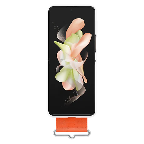 Чехол Samsung для Galaxy Z Flip4 Silicone Cover with Strap (EF-GF721TWEGRU) White