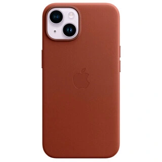 Чехол Apple для iPhone 14 Leather Case with MagSafe (MPP73ZM/A) Umber - фото 3
