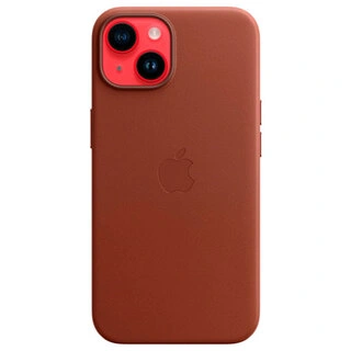 Чехол Apple для iPhone 14 Leather Case with MagSafe (MPP73ZM/A) Umber - фото 5