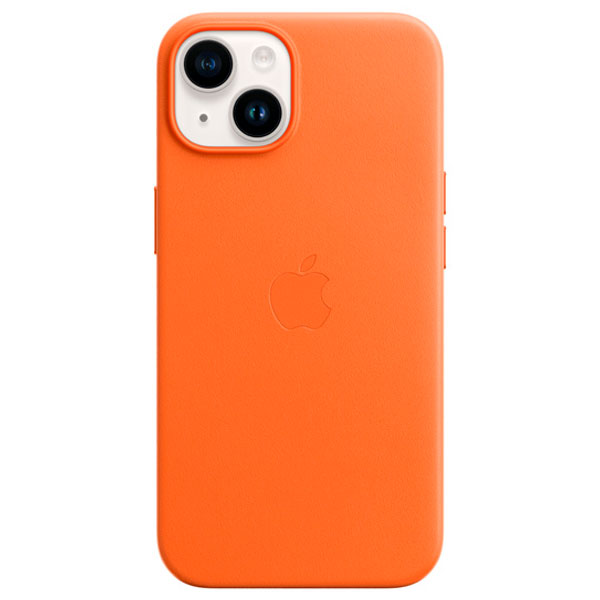 Чехол Apple для iPhone 14 Leather Case with MagSafe (MPP83ZM/A) Orange