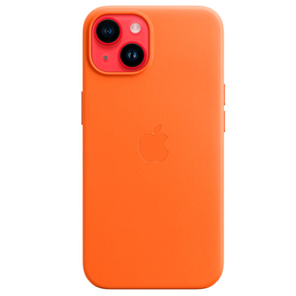 Чехол Apple для iPhone 14 Leather Case with MagSafe (MPP83ZM/A) Orange
