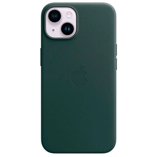 Чехол Apple для iPhone 14 Plus Leather Case with MagSafe (MPPA3ZM/A) Forest Green - фото 4