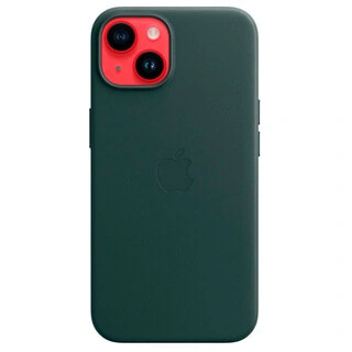 Чехол Apple для iPhone 14 Plus Leather Case with MagSafe (MPPA3ZM/A) Forest Green - фото 5