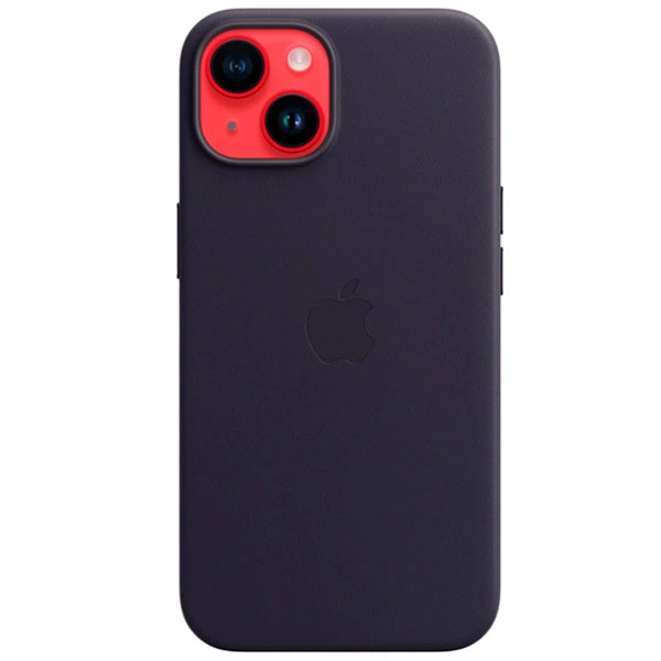 Чехол Apple для iPhone 14 Plus Leather Case with MagSafe (MPPC3ZM/A) Ink - фото 5