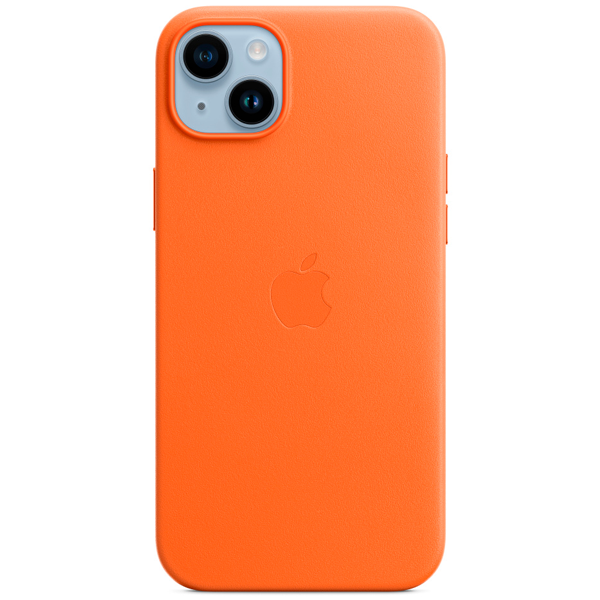 Чехол Apple для iPhone 14 Plus Leather Case with MagSafe (MPPF3ZM/A) Orange