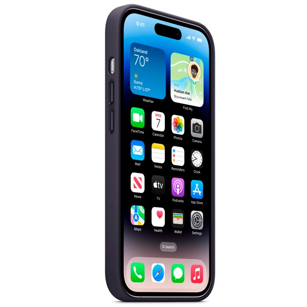 Чехол Apple для iPhone 14 Pro Leather Case with MagSafe (MPPJ3ZM/A) Ink - фото 5