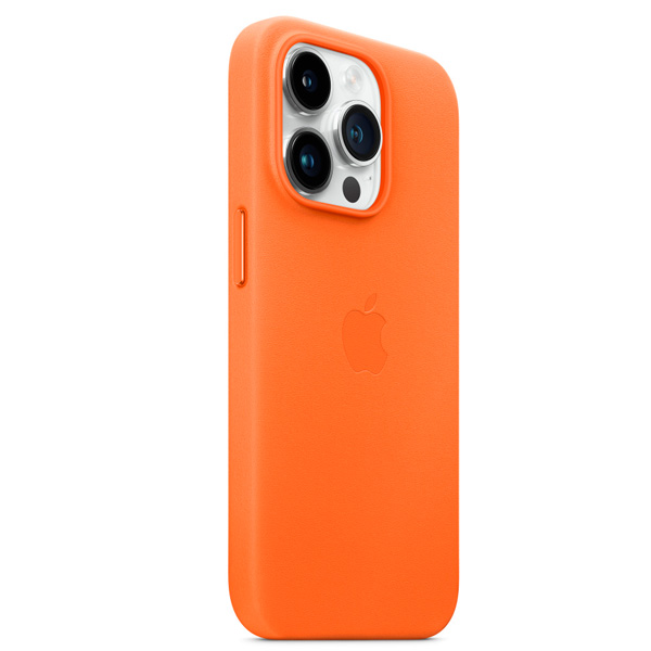 Чехол Apple для iPhone 14 Pro Leather Case with MagSafe (MPPL3ZM/A) Orange