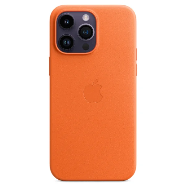 Чехол Apple для iPhone 14 Pro Max Leather Case with MagSafe (MPPR3ZM/A) Orange