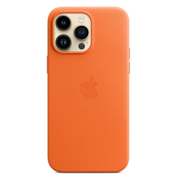 Чехол Apple для iPhone 14 Pro Max Leather Case with MagSafe (MPPR3ZM/A) Orange - фото 2