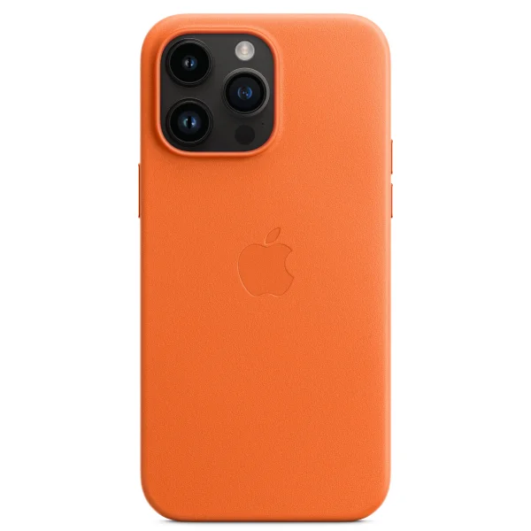 Чехол Apple для iPhone 14 Pro Max Leather Case with MagSafe (MPPR3ZM/A) Orange - фото 4