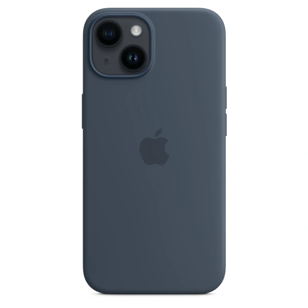 Чехол Apple для iPhone 14 Silicone Case with MagSafe (MPRV3ZM/A) Storm Blue - фото 3