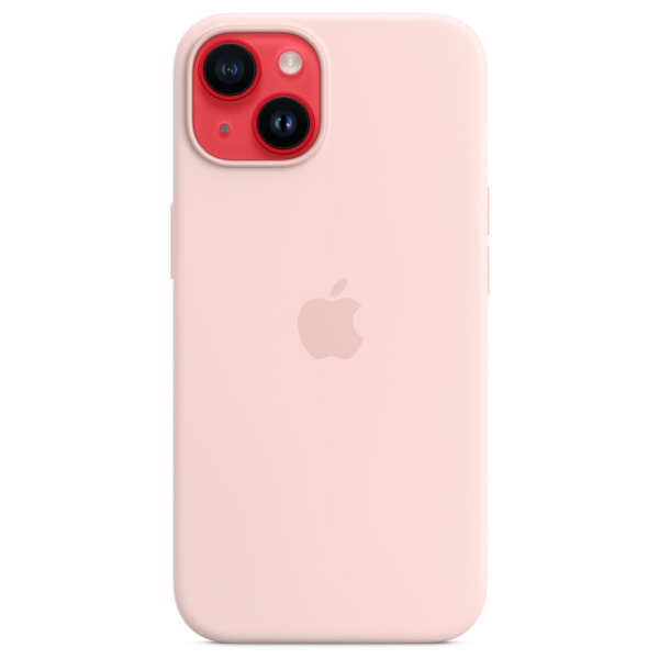 Чехол Apple для iPhone 14 Silicone Case with MagSafe (MPRX3ZM/A) Chalk Pink