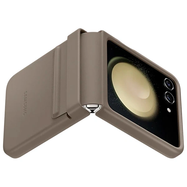 Чехол Samsung для Galaxy Z Flip5 Flap Eco-Leather Case (EF-VF731PAEGRU) Gray - фото 4