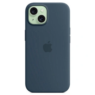 Чехол Apple для iPhone 15 Silicone Case with MagSafe (MT0N3ZM/A) Storm Blue - фото 4