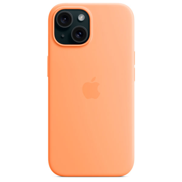 Чехол Apple для iPhone 15 Silicone Case with MagSafe (MT0W3ZM/A) Orange Sorbet
