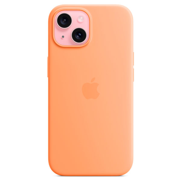 Чехол Apple для iPhone 15 Silicone Case with MagSafe (MT0W3ZM/A) Orange Sorbet