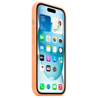 Чехол Apple для iPhone 15 Silicone Case with MagSafe (MT0W3ZM/A) Orange Sorbet - фото 3