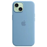 Чехол Apple для iPhone 15 Silicone Case with MagSafe (MT0Y3ZM/A) Winter Blue - фото 4