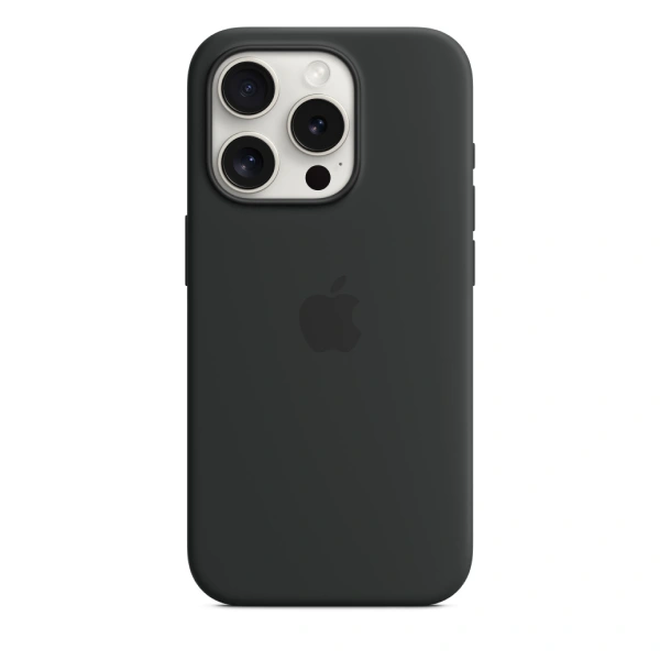 Чехол Apple для iPhone 15 Pro Silicone Case with MagSafe (MT1A3ZM/A) Black - фото 3