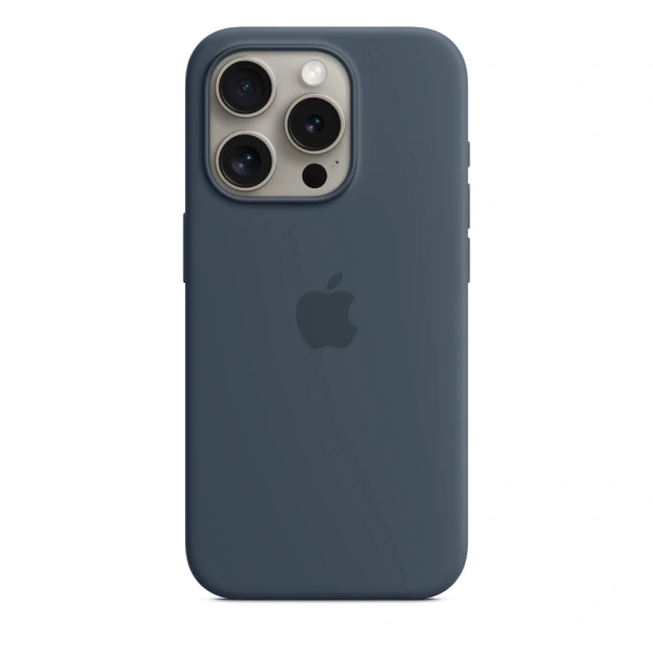 Чехол Apple для iPhone 15 Pro Silicone Case with MagSafe (MT1D3ZM/A) Storm Blue