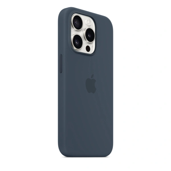 Чехол Apple для iPhone 15 Pro Silicone Case with MagSafe (MT1D3ZM/A) Storm Blue - фото 5