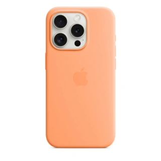 Чехол Apple для iPhone 15 Pro Silicone Case with MagSafe (MT1H3ZM/A) Orange Sorbet - фото 3