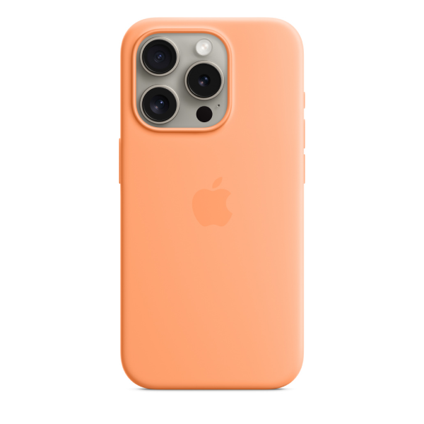 Чехол Apple для iPhone 15 Pro Silicone Case with MagSafe (MT1H3ZM/A) Orange Sorbet 