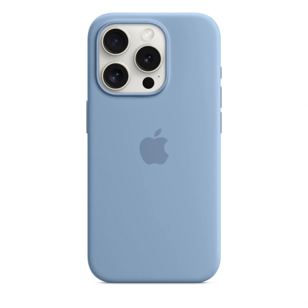 Чехол Apple для iPhone 15 Pro Silicone Case with MagSafe (MT1L3ZM/A) Winter Blue - фото 3