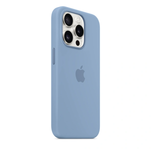 Чехол Apple для iPhone 15 Pro Silicone Case with MagSafe (MT1L3ZM/A) Winter Blue - фото 5