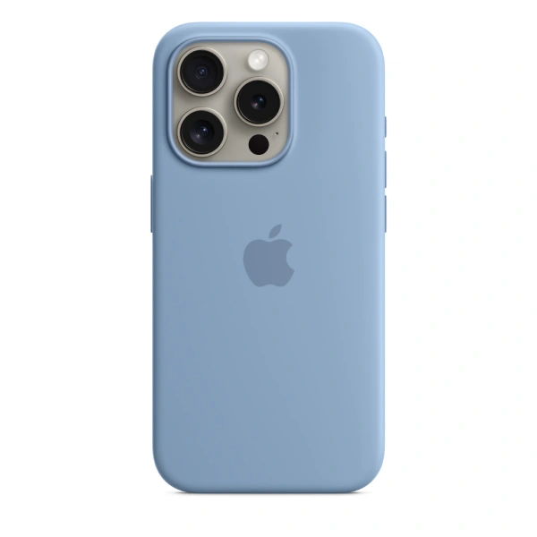 Чехол Apple для iPhone 15 Pro Silicone Case with MagSafe (MT1L3ZM/A) Winter Blue