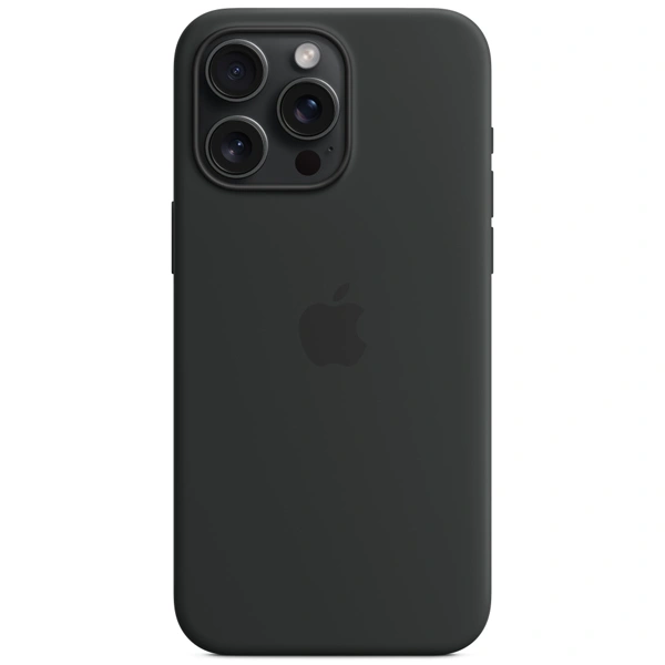 Чехол Apple для iPhone 15 Pro Max Silicone Case with MagSafe (MT1M3ZM/A) Black - фото 4