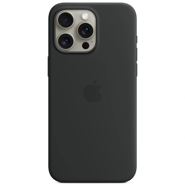 Чехол Apple для iPhone 15 Pro Max Silicone Case with MagSafe (MT1M3ZM/A) Black