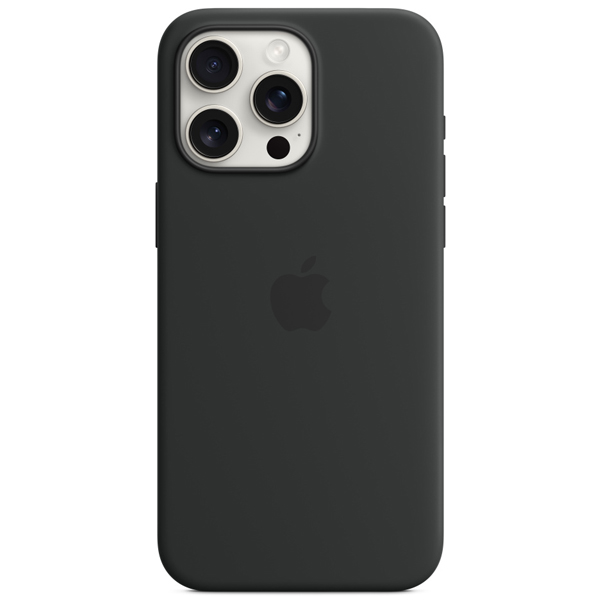 Чехол Apple для iPhone 15 Pro Max Silicone Case with MagSafe (MT1M3ZM/A) Black