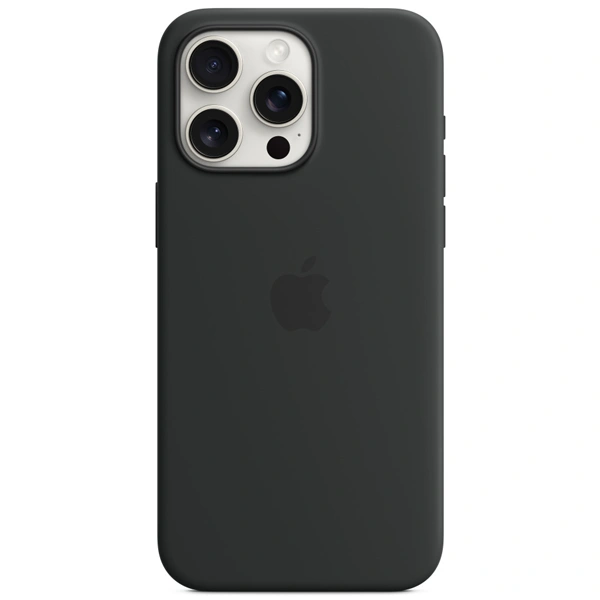 Чехол Apple для iPhone 15 Pro Max Silicone Case with MagSafe (MT1M3ZM/A) Black - фото 3