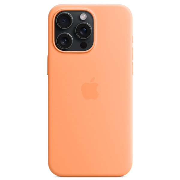 Чехол Apple для iPhone 15 Pro Max Silicone Case with MagSafe (MT1W3ZM/A) Orange Sorbet