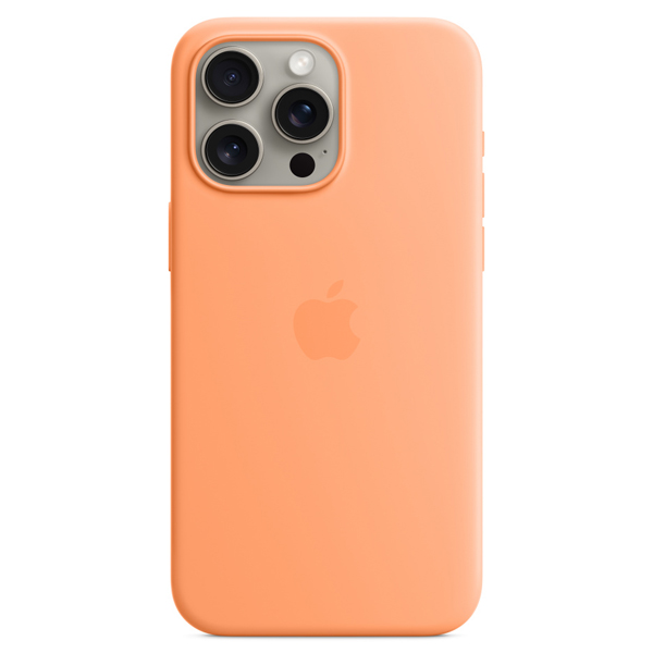 Чехол Apple для iPhone 15 Pro Max Silicone Case with MagSafe (MT1W3ZM/A) Orange Sorbet