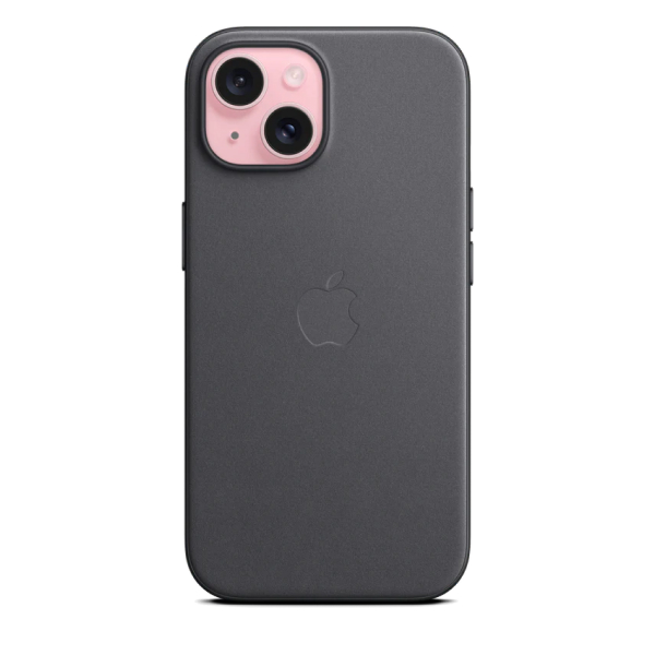 Чехол Apple для iPhone 15 FineWoven Case with MagSafe (MT393ZM/A) Black 
