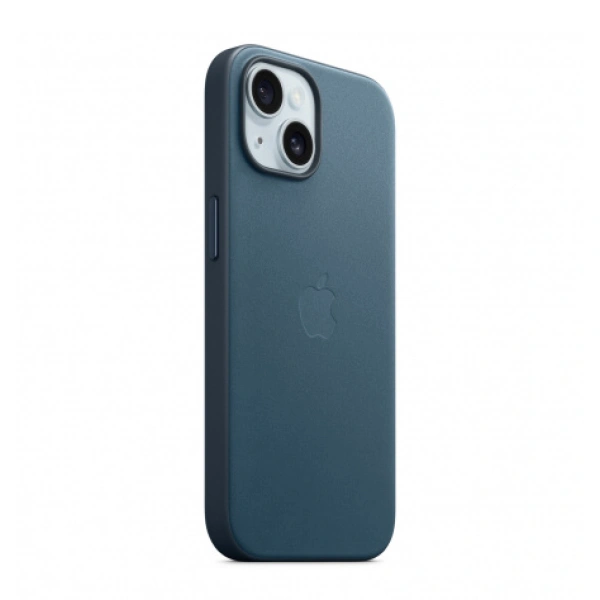 Чехол Apple для iPhone 15 FineWoven Case with MagSafe (MT3G3ZM/A) Pacific Blue - фото 5