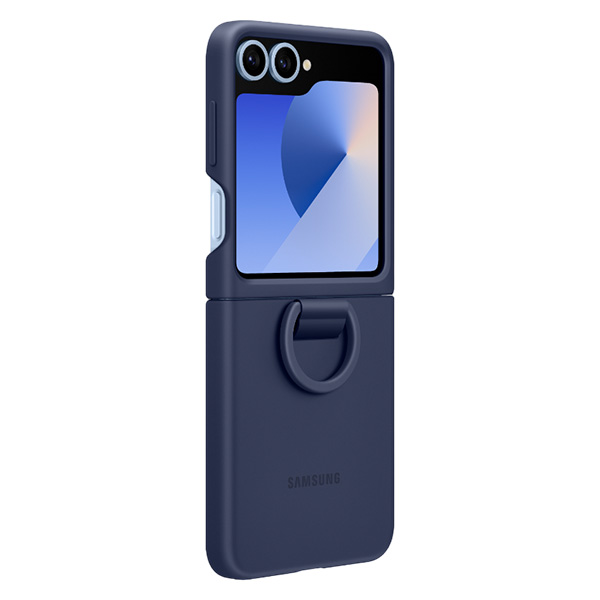 Чехол Samsung для Galaxy Z Flip6 Silicone Cover Blue (EF-PF741TNEGRU) - фото 4