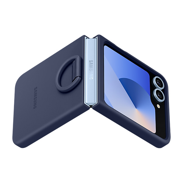 Чехол Samsung для Galaxy Z Flip6 Silicone Cover Blue (EF-PF741TNEGRU) - фото 5