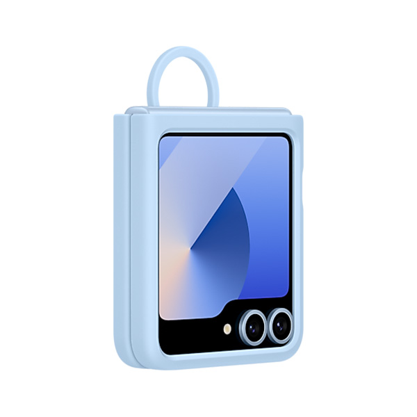Чехол Samsung для Galaxy Z Flip6 Silicone Cover Blue (EF-PF741TLEGRU) - фото 3