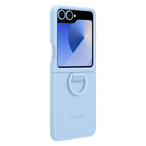 Чехол Samsung для Galaxy Z Flip6 Silicone Cover Blue (EF-PF741TLEGRU) - фото 4