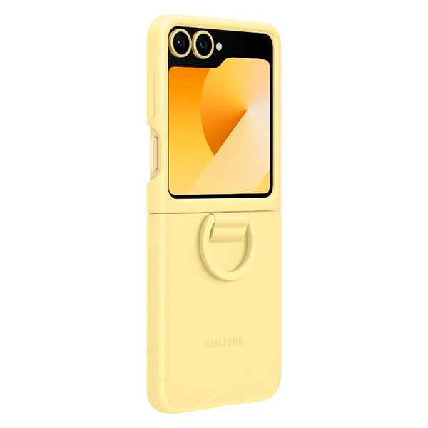 Чехол Samsung для Galaxy Z Flip6 Silicone Cover Yellow (EF-PF741TYEGRU) - фото 4