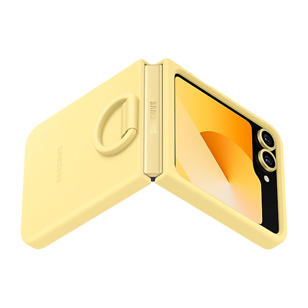 Чехол Samsung для Galaxy Z Flip6 Silicone Cover Yellow (EF-PF741TYEGRU) - фото 5