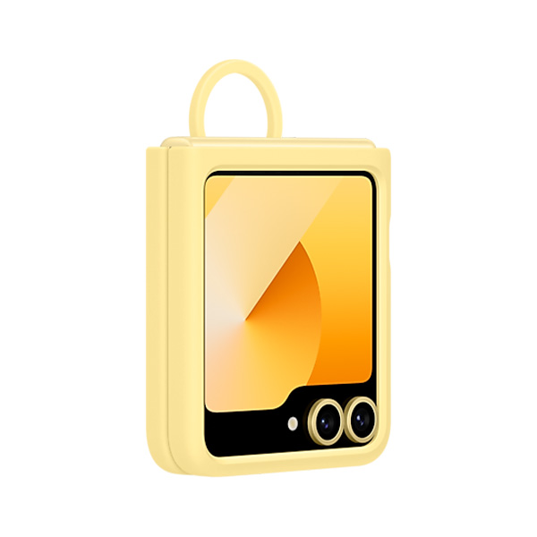 Чехол Samsung для Galaxy Z Flip6 Silicone Cover Yellow (EF-PF741TYEGRU) - фото 3