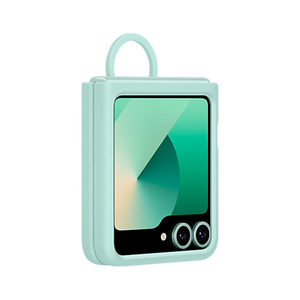 Чехол Samsung для Galaxy Z Flip6 Silicone Cover Mint (EF-PF741TMEGRU) - фото 3