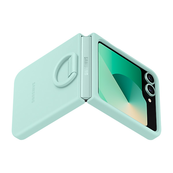 Чехол Samsung для Galaxy Z Flip6 Silicone Cover Mint (EF-PF741TMEGRU) - фото 5