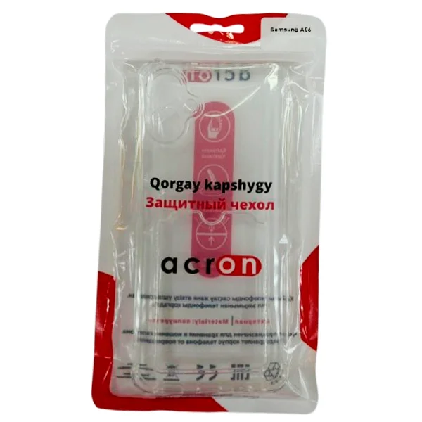 Прозрачный силиконовый чехол с визитницей Acron для Samsung Galaxy A06